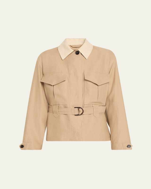 Dillon Belted Antigua Linen Field Jacket